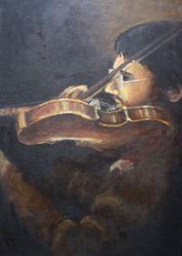 Beim Geigen 1989, &Ouml;l auf L.
