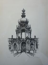 Dresdner Zwinger, Lithografie